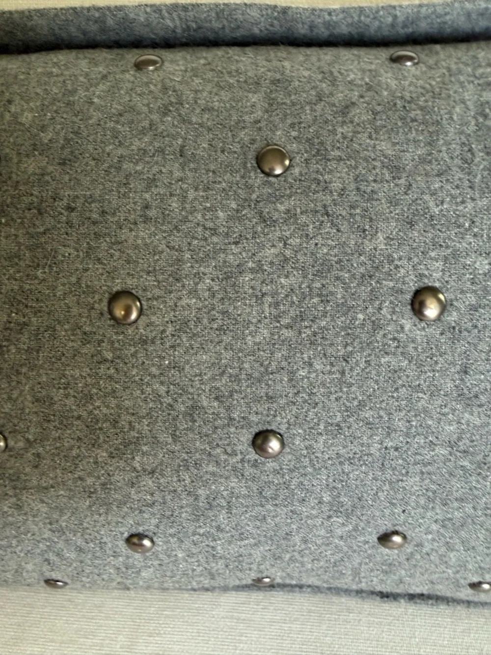 WEST ELM Wool Blend Lumbar Nailhead Decorative Pillow Insert Included
